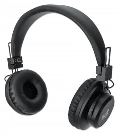 Manhattan Bluetooth On-Ear Headset, Microphone, FM Radio, Integrated Controls, 8 hour usage time, Max Range 10m, MicroSD Card slot, 3.5mm Aux port, Bluetooth v5.0, USB-A charging cable included, Three Year Warranty view 2