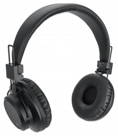 Manhattan Bluetooth On-Ear Headset, Microphone, FM Radio, Integrated Controls, 8 hour usage time, Max Range 10m, MicroSD Card slot, 3.5mm Aux port, Bluetooth v5.0, USB-A charging cable included, Three Year Warranty view 3