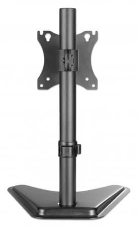 Manhattan Desk Mount for TV & Monitors, Stand Assembly, Tilt/Swivel/Rotation, For screens 10" to 27", VESA compatibility: 75x75 and 100x100mm - check the dimensions of the four mounting holes on back of screen to ensure it fits, Max 7kg, Black, Bracket view 5