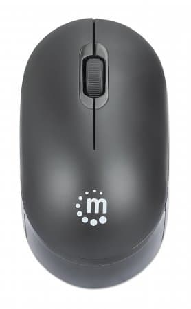 Manhattan Performance III Wireless Mouse, Black, 1000dpi, 2.4Ghz (up to 10m), USB, Optical, Ambidextrous, Three Button with Scroll Wheel, USB nano receiver, AA battery (not included), Low friction base, Three Year Warranty view 4