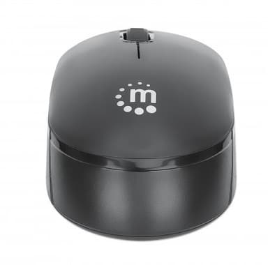 Manhattan Performance III Wireless Mouse, Black, 1000dpi, 2.4Ghz (up to 10m), USB, Optical, Ambidextrous, Three Button with Scroll Wheel, USB nano receiver, AA battery (not included), Low friction base, Three Year Warranty view 6