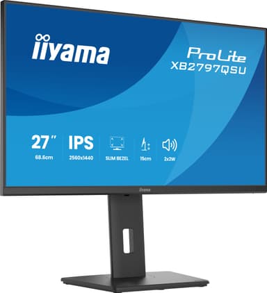 iiyama ProLite XB2797QSU-B1 computer monitor 68.6 cm (27") 2560 x 1440 pixels Quad HD LED Black view 8