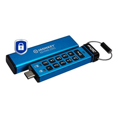 Kingston Technology IronKey 32GB USB-C Keypad 200C, FIPS 140-3 Lvl 3 AES-256 view 3