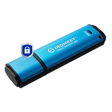 Kingston Technology IronKey 32GB USB-C Vault Privacy 50C AES-256 Encrypted, FIPS 197 view 3