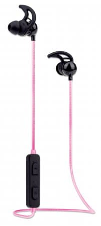 Manhattan Bluetooth In-Ear Headset, Multi Coloured Cable Light, Omnidirectional Mic, Integrated Controls, Ear Hook for Secure Fit, 5 hour usage time (approx), Max Range 10m, Bluetooth v4.0, Rainproof, USB-A charging cable incl, 3 Year Warranty view 3