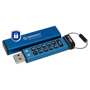 Kingston Technology IronKey 16GB Keypad 200, FIPS 140-3 Lvl 3 AES-256 Hardware Encrypted view 3