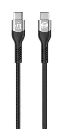 Manhattan Fast USB-C to USB-C Cable (240W), 2m, 240W Laptop Charging, Works with ALL Laptops (Note additional USB-C 240W wall charger needed), Extra-Long Reach for Desk or Floor Sockets, 3 year Warranty view 5