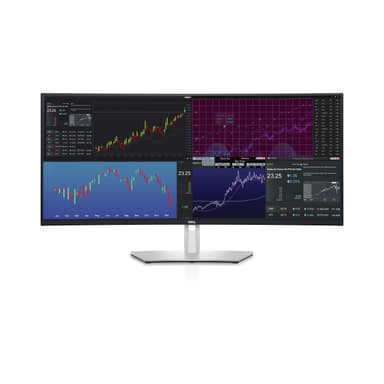 DELL UltraSharp U3824DW computer monitor 95.2 cm (37.5") 3840 x 1600 pixels Wide Quad HD+ LCD Black, Silver view 3