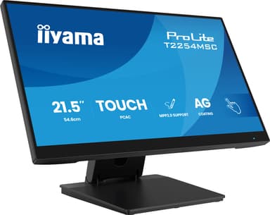 iiyama T2254MSC-B2AG computer monitor 54.6 cm (21.5") 1920 x 1080 pixels Full HD LED Touchscreen Black view 2