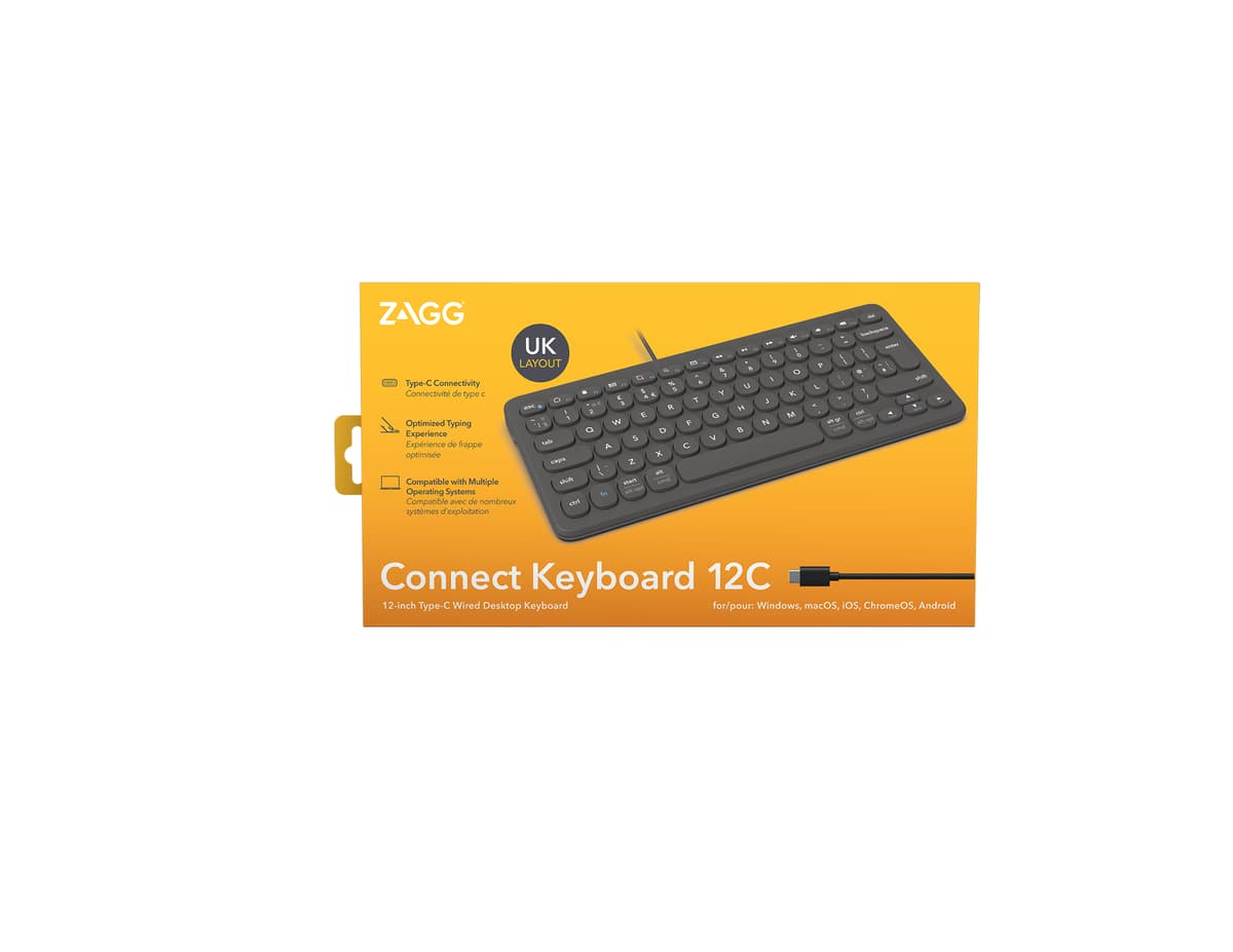 ZAGG Connect 12C keyboard Universal USB QWERTY UK English Black