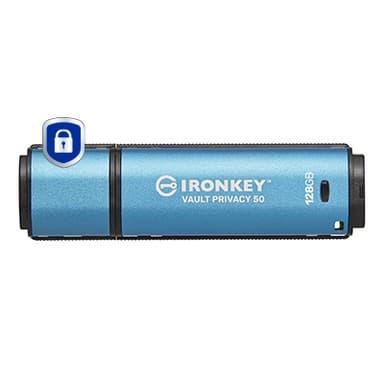 Kingston Technology IronKey 128GB Vault Privacy 50 AES-256 Encrypted, FIPS 197 view 2