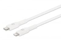 Manhattan USB-C to Lightning Cable, Charge & Sync, 2m, White, For Apple iPhone/iPad/iPod, Male to Male, MFi Certified (Apple approval program), 480 Mbps (USB 2.0), Hi-Speed USB, Lifetime Warranty view 1