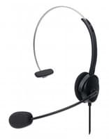 Manhattan Mono On-Ear Headset (USB), Microphone Boom (padded), Polybag Packaging, Adjustable Headband, In-Line Volume Control, Ear Cushion, USB-A for both sound and mic use, cable 1.5m, Three Year Warranty view 1