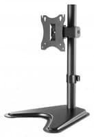Manhattan Desk Mount for TV & Monitors, Stand Assembly, Tilt/Swivel/Rotation, For screens 10" to 27", VESA compatibility: 75x75 and 100x100mm - check the dimensions of the four mounting holes on back of screen to ensure it fits, Max 7kg, Black, Bracket