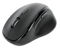 Manhattan Ergonomic Wireless Mouse, Right Handed, Adjustable 800/1200/1600dpi, 2.4Ghz (up to 10m), Six Button with Scroll Wheel, Combo USB=A and USB-C receiver, Black, AA battery (included), Three Year Warranty view 1