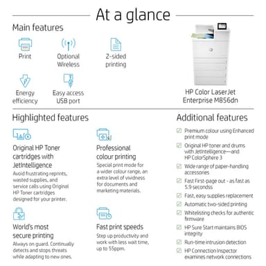 HP Color LaserJet Enterprise M856dn view 9