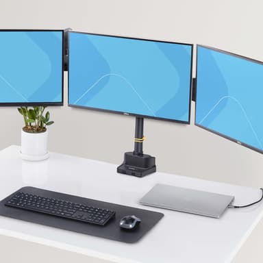 StarTech.com Desk Mount Triple Monitor Arm For Up To Three 27in Screens, VESA 75x75/100x100, Tool-Less Arm Adjustments, C-Clamp/Grommet Mount, Mechanical Spring Arm view 10