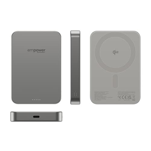 PanzerGlass empower™ by ® empower™ Bank | 10000mAh | Titanium Wireless charging
