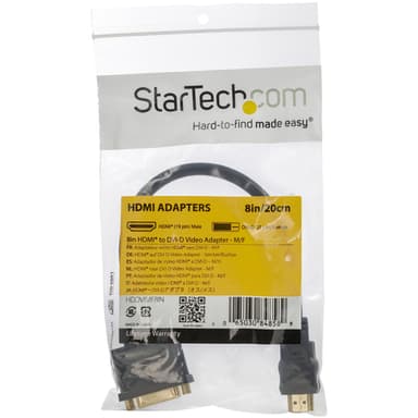 StarTech.com 8in HDMI to DVI-D Video Cable Adapter - HDMI Male to DVI Female view 10