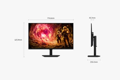 Samsung 32 ODYSSEY G5 G50F QHD 180HZ computer monitor view 3