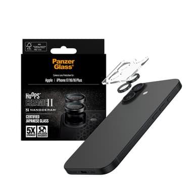 PanzerGlass ® Hoops® Ceramic II Camera Lens Protector iPhone 17 | iPhone 16 | 16 Plus Clear screen protector Apple 1 pc(s) view 5