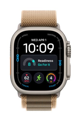 Apple Watch Ultra 4 GPS + Cellular 49mm Natural Titanium Case with Desert Alpine Loop - S