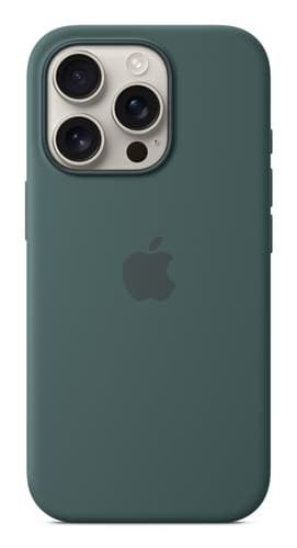 Apple iPhone 16 Pro Silicone Case with MagSafe - Lake Green view 2