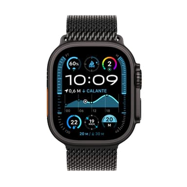 Apple Watch Ultra 2 GPS + Cellular 49mm Black Titanium Case with Black Titanium Milanese Loop - L view 2