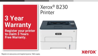 Xerox B230 A4 34ppm Wireless Duplex Printer PCL5e/6 2 Trays Total 251 Sheets UK view 10