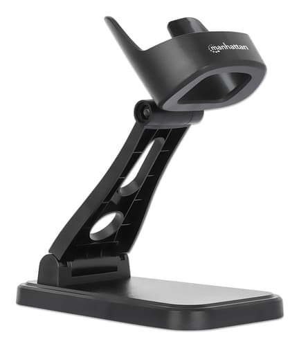 Manhattan Adjustable Barcode Scanner Stand, Height and Angle Adjustable, suitable for barcode scanner products 153997, 154116 and 154185, Black, Lifetime Warranty