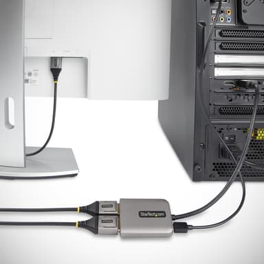StarTech.com Dual-Monitor DisplayPort 1.4 Splitter, DisplayPort to 2x DP Multi-Monitor Adapter, Dual 5K 60Hz Computer MST Hub, Extra-Long Built-in Cable - Windows Only view 8