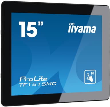 iiyama TF1515MC-B2 computer monitor 38.1 cm (15") 1024 x 768 pixels XGA LED Touchscreen Black view 1