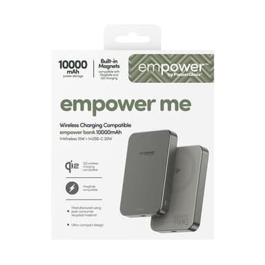 PanzerGlass empower™ by ® empower™ Bank | 10000mAh | Titanium Wireless charging view 3