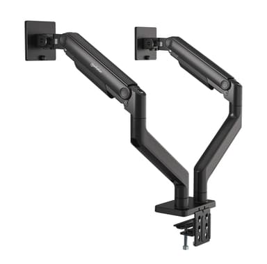 Manhattan Dual Desk Mount for TV & Monitors (Full Motion Spring), For screens 13" to 45", Clamp or Grommet Assembly, VESA compatibility: 75x75 and 100x100mm - check the dimensions of the four mounting holes on back of screen to ensure it fits, Max 20kg (each) view 5