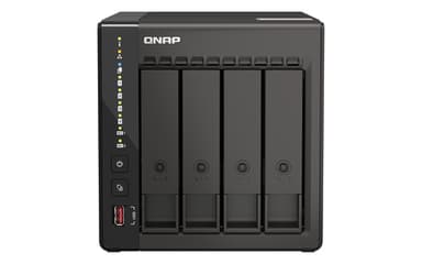 QNAP QVP-41C NAS/storage server Tower Intel® Celeron® J6412 8 GB DDR4 0 TB Black view 1