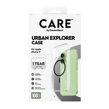 PanzerGlass CARE™ by ® Urban Explorer Case Transparent w. Black MagSafe iPhone 17 view 3