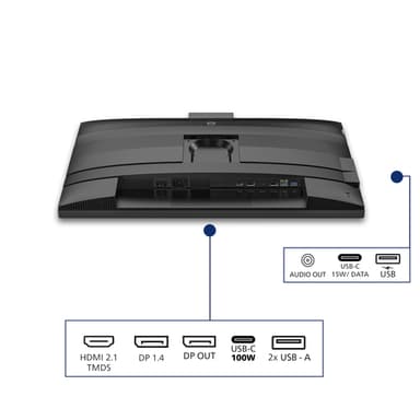 Philips 4000 series 27B2U4601H/00 computer monitor 68.6 cm (27") 2560 x 1440 pixels Quad HD LCD Black view 4