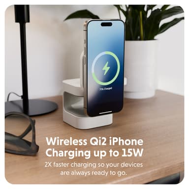 Targus HJ3320WHGL mobile device charger Headphones, Smartphone, Smartwatch White USB Wireless charging Fast charging Indoor view 6