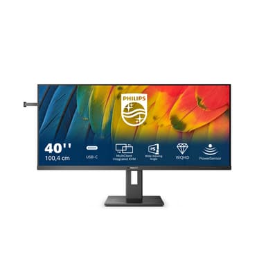 Philips 5000 series 40B1U5600/00 computer monitor 101.6 cm (40") 3440 x 1440 pixels Wide Quad HD LCD Black view 3