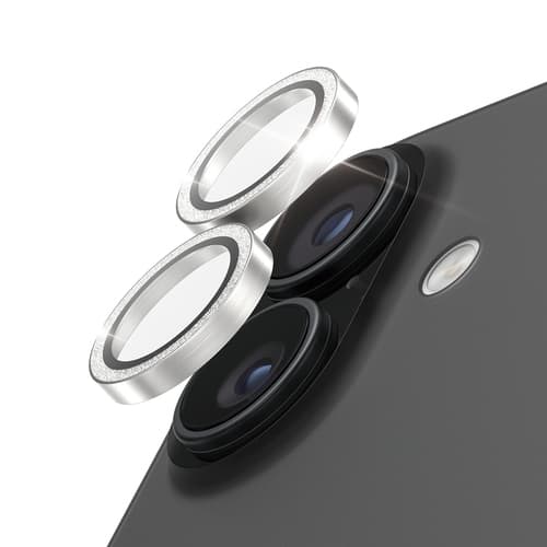 PanzerGlass ® Hoops® Camera Lens Protector Glitter Silver iPhone 17 | iPhone 16 | 16 Plus Clear screen protector Apple 1 pc(s)