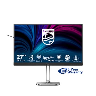 Philips 4000 series 27B2N4500/00 computer monitor 68.6 cm (27") 2560 x 1440 pixels Quad HD LCD Grey view 3