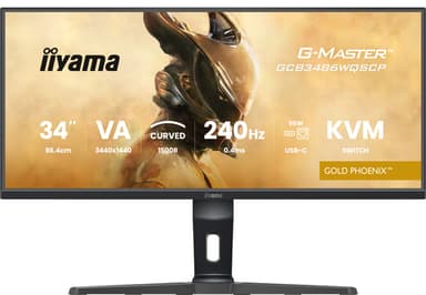 iiyama G-MASTER GCB3486WQSCP-B1 computer monitor 86.4 cm (34") 3440 x 1440 pixels UltraWide Quad HD Black view 3