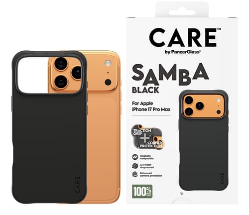 PanzerGlass CARE™ by ® Samba Case Black w. MagSafe iPhone 17 Pro Max