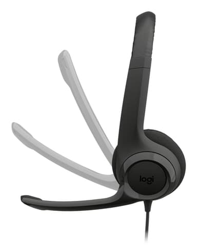 Logitech H390 Headset Wired Head-band Calls/Music USB Type-C Black view 4
