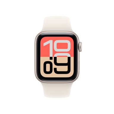 Apple Watch SE (3nd generation) SE 3 GPS + Cellular 40mm Starlight Aluminium Case with Starlight Sport Band - S/M view 2