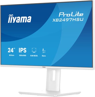 iiyama ProLite XB2497HSU-W1 computer monitor 60.5 cm (23.8") 1920 x 1080 pixels Full HD LED White view 6