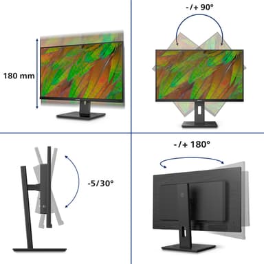 Philips 3000 series 32B1N3800/00 computer monitor 80 cm (31.5") 3840 x 2160 pixels 4K Ultra HD LCD Black view 3