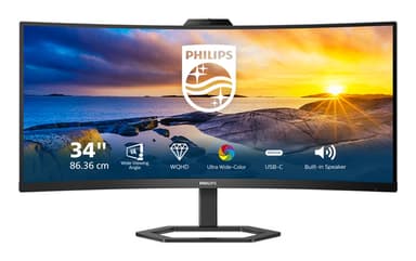 Philips 5000 series 34E1C5600HE/00 computer monitor 86.4 cm (34") 3440 x 1440 pixels 4K Ultra HD LED Black view 1