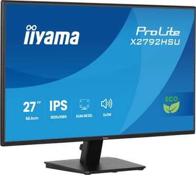 iiyama ProLite X2792HSU-B1 computer monitor 68.6 cm (27") 1920 x 1080 pixels Full HD LED Black view 1
