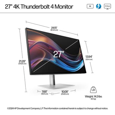 HP Series 7 Pro 27 inch 4K Thunderbolt 4 Monitor - 727pk view 5
